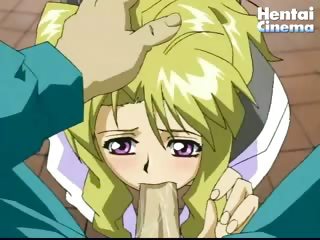 Hentai college babe sucks her teacher's prick in the middle