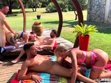 Blonde chick Bailey Bae drives a big cock in hardcore sex