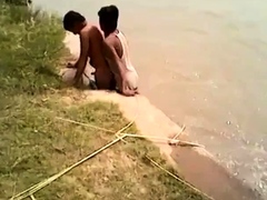 Indian gay boys fucking fun near river