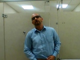 Jerking in a public restroom