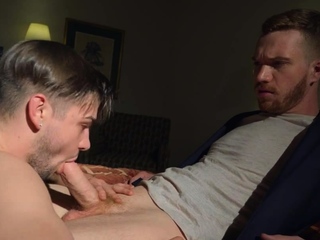 Throating amateur stud 3some double assfucked and facialized