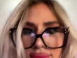 Blonde with Big Boobs Gives Blowjob to Her Dildo on Liv more