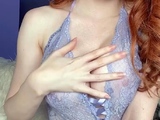 Redhead Babe Lingerie Finger Fucks Tight Pussy