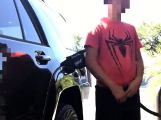 Outdoor Fun at the Gas Station