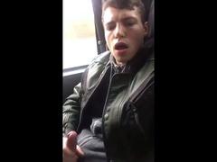 Twink Wanks On A Bus